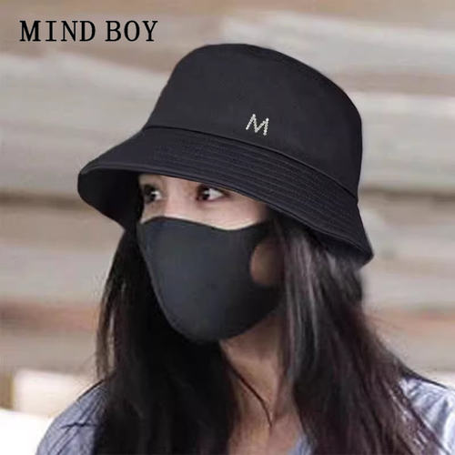 MIND BOY明星同款渔夫帽女春秋季盆帽防紫外线水桶帽遮阳防晒帽子