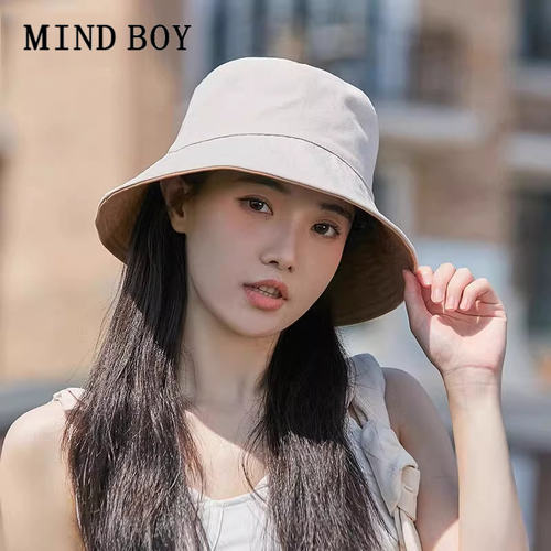 MIND BOY双面渔夫帽女春夏季新款防晒遮阳盆帽遮脸春秋季韩版帽子