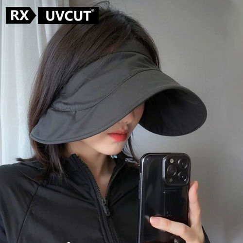 RX UVCUT官网旗舰店蛋卷防晒帽女夏季2025新款防紫外线空顶遮阳帽