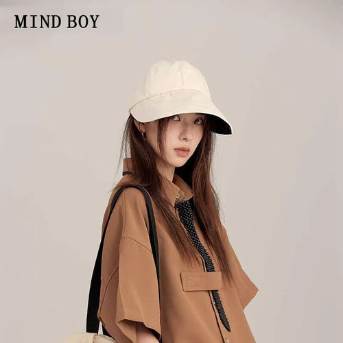 MIND BOY春夏季薄款防晒帽韩版遮阳百搭太阳帽子女显脸小渔夫帽