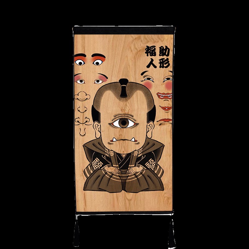 福助人形纹身挂毯l刺青店布艺装饰画挂画客厅墙壁卡通背景布墙布图片