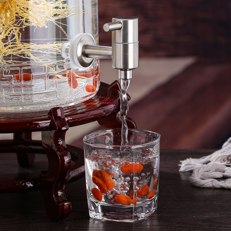 密封泡酒b玻璃瓶磨砂口酒瓶药酒瓶家用人参泡酒容器酒坛10斤40斤