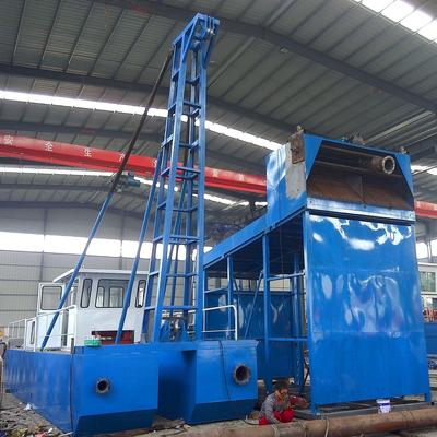 吸沙船采砂船 浅海湖泊水库清淤挖沙船 河道淘金设备链斗式挖沙船