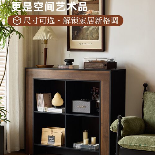 法式壁炉柜复古玄关柜中古风胡桃木家用储物柜实木展示柜斗柜