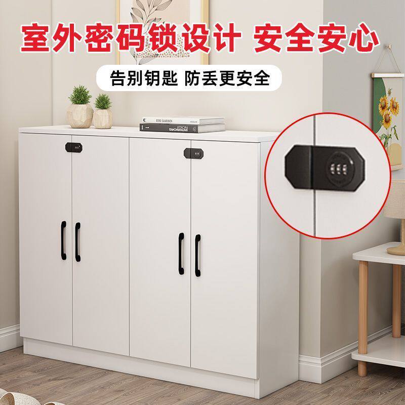 鞋柜家用大容量入户门收纳柜室外走廊带密码锁鞋柜户外多层放鞋柜