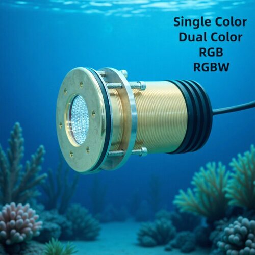 80瓦IP68全防水蓝光绿光RGBRGBW10-30VDC穿透式船灯游艇灯