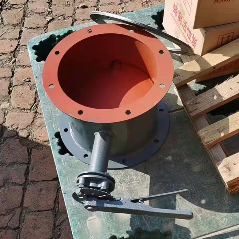 DN450手动风门 通风蝶阀烟道用手动风阀 304不锈钢通风蝶阀