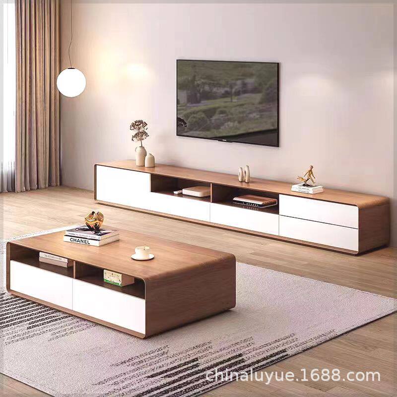 电视柜茶几组合套装现代简约大小户型客厅地柜北欧时尚家具储物柜