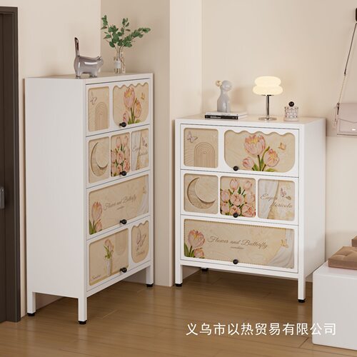 钢制鞋柜家用入户门口玄关收纳柜一体靠墙多层楼道走廊外铁艺鞋架