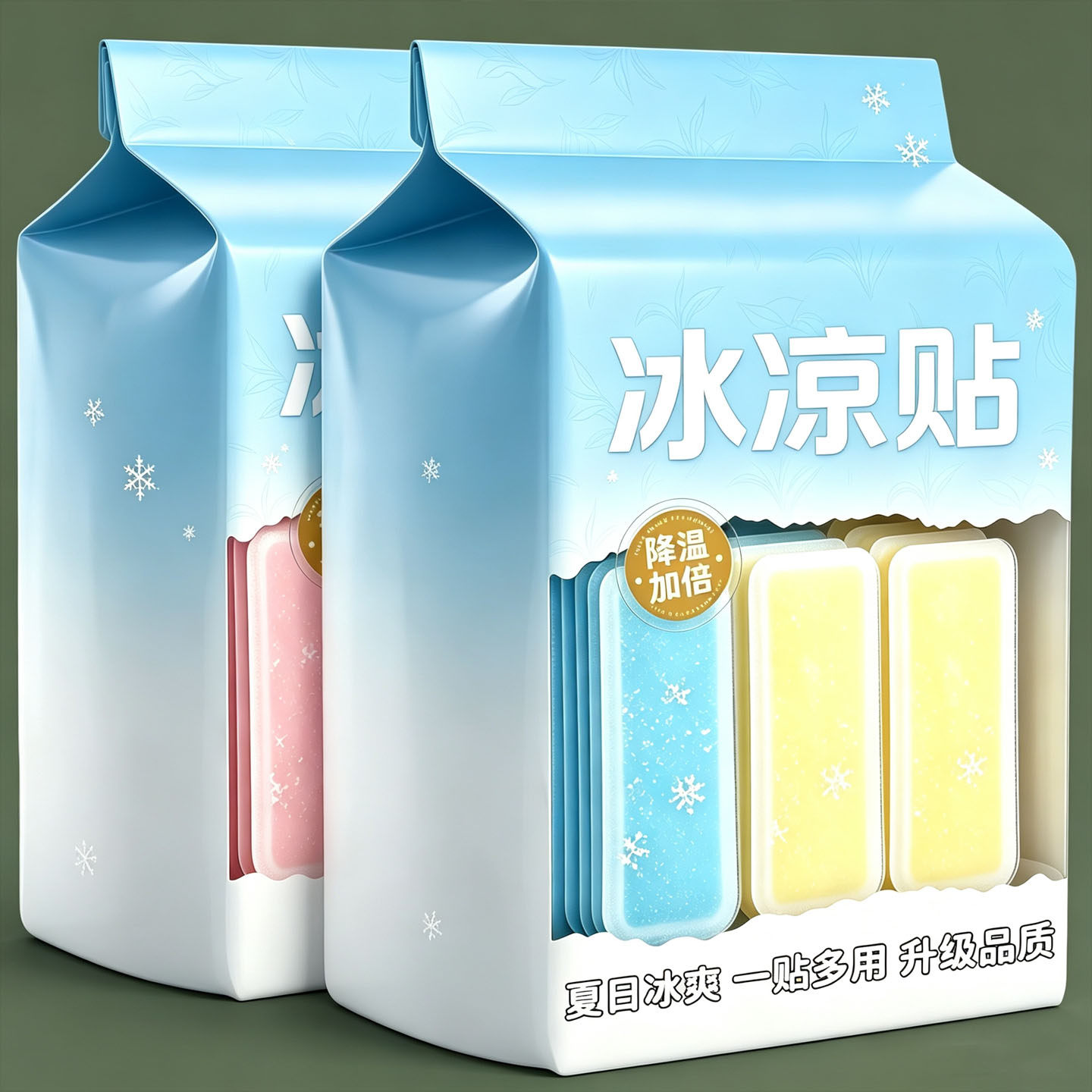 花露水冰贴夏季降温冰凉贴草本冰敷清凉降温学生军训冰贴防蚊提神