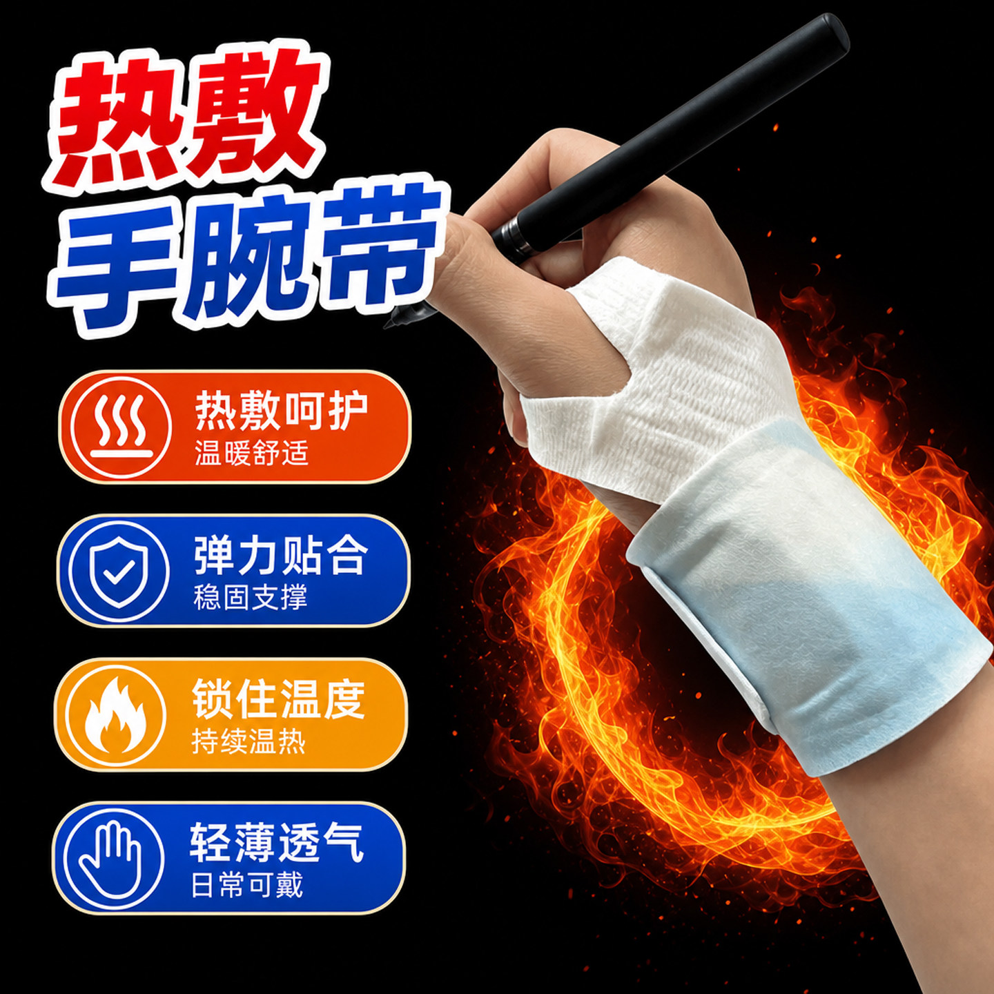 手腕热敷护腕腱鞘关节腕带暖手蒸汽发热保暖妈妈手自发热暖手保暖