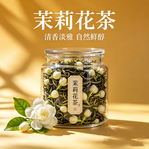 明前新茶茉莉花茶飘雪茶叶花茶毛峰浓香型茶叶自己喝