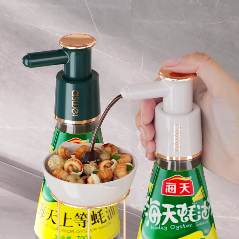 日本蚝油瓶挤压器耗油按压嘴通用压嘴泵头家用食品级油瓶油壶