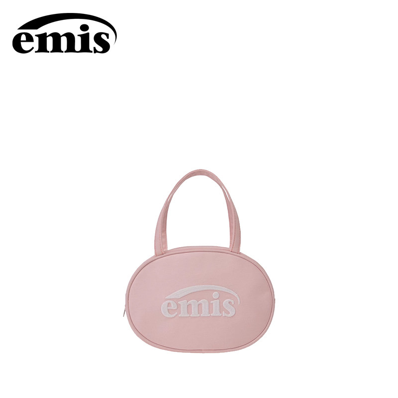 emis包包迷你椭圆包粉色手提包小拎包日常通勤百搭女包小众设计感