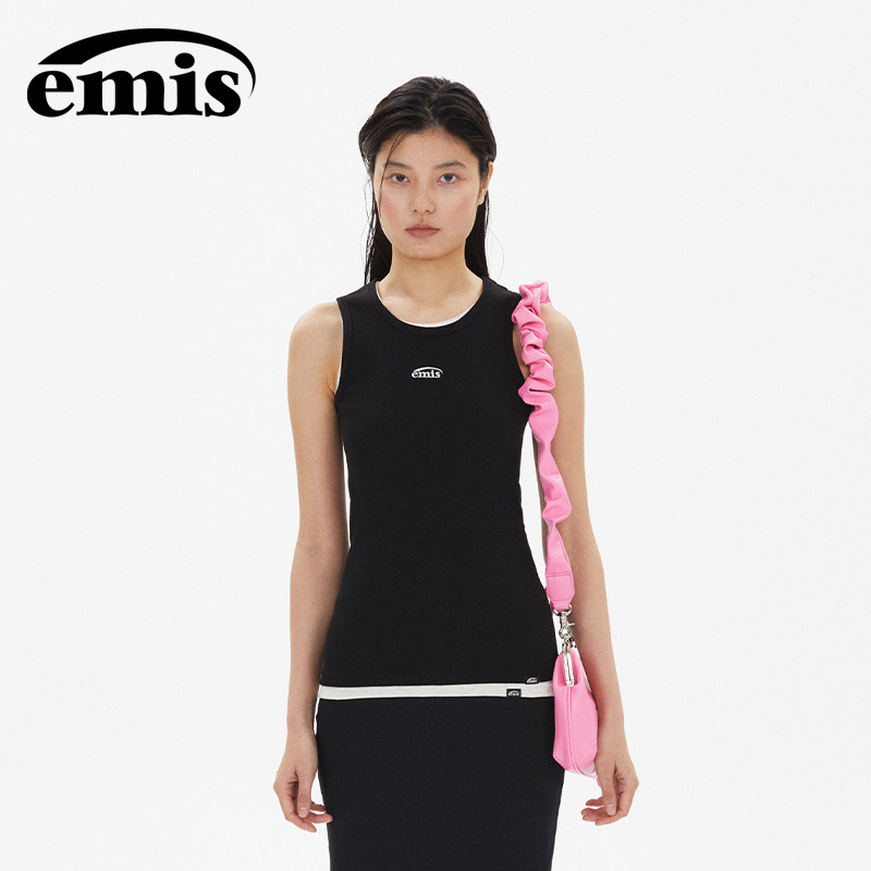 emis两件套无袖上衣-燕麦色/黑色