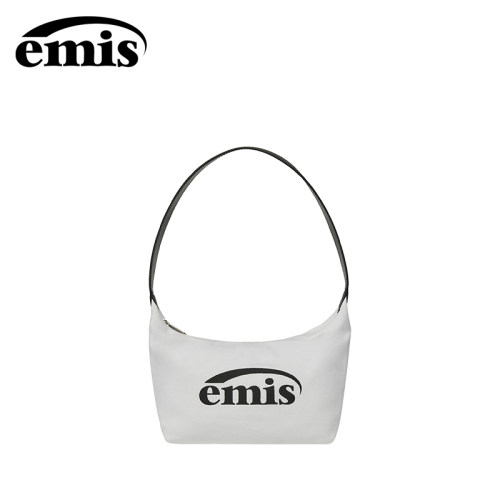 emis白色平纹流浪包腋下包