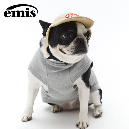 emis宠物徽章球帽露耳朵米色