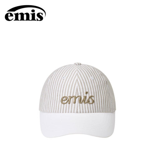emis手写体条纹棒球帽男女同款