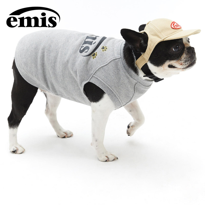 emis狗狗衣服宠物狗爪汗衫灰色小狗比熊雪纳瑞四季通用防脏背心