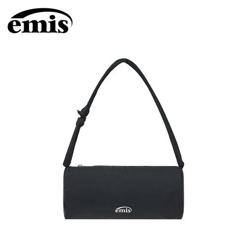 emis圆筒包单肩包黑色百搭
