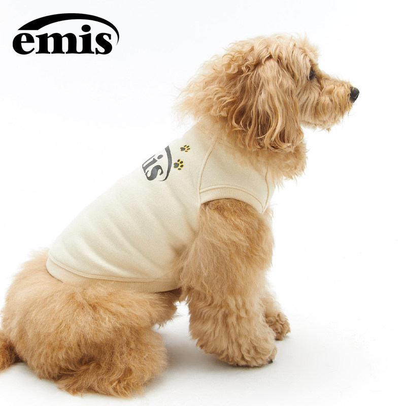 emis狗狗衣服宠物狗爪汗衫奶油色小狗比熊雪纳瑞四季通用防脏背心
