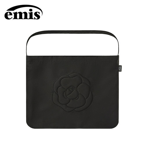 emis玫瑰刺绣环保袋黑色