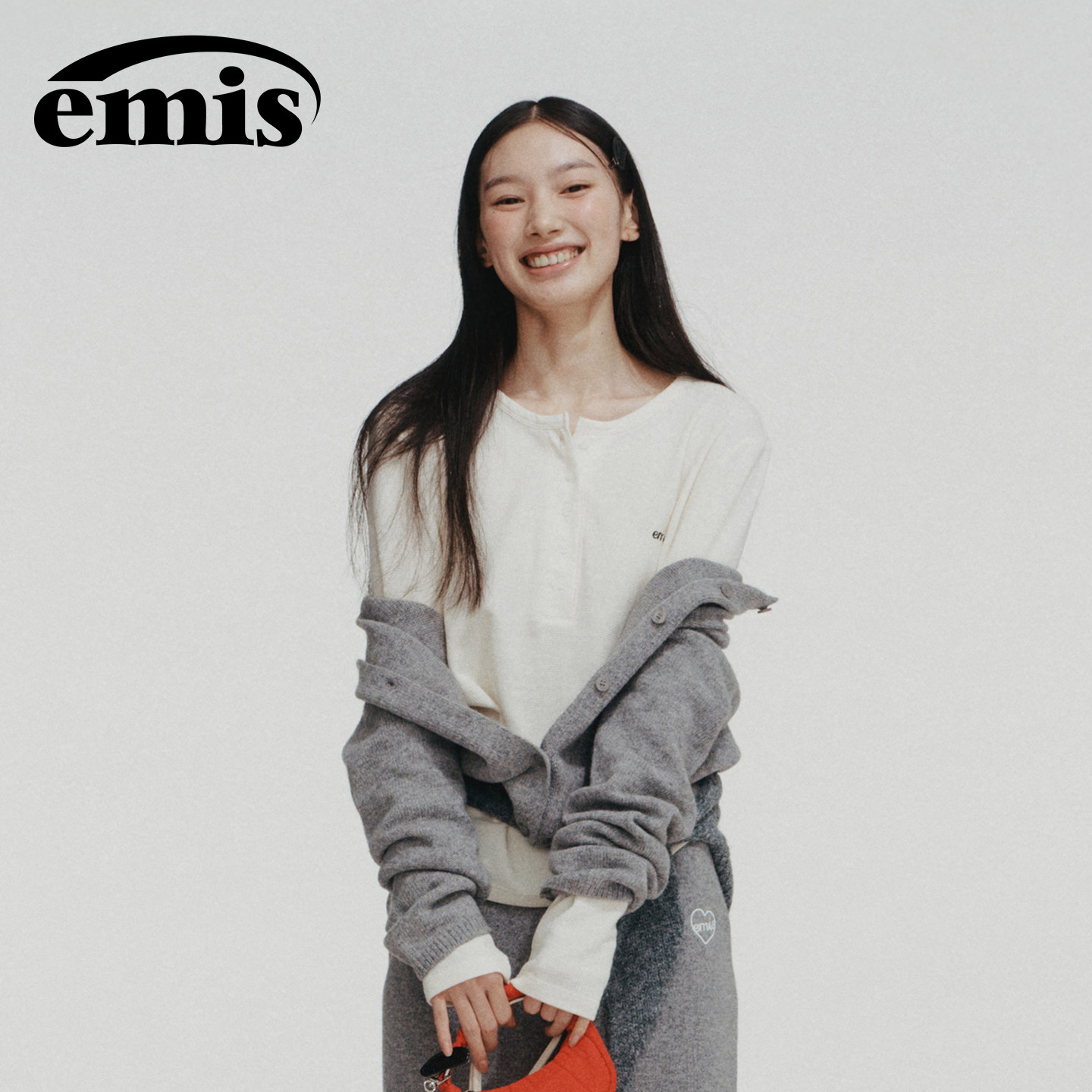 【韩国直邮】emis亨利领T恤韩系图片