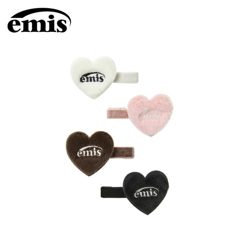 emis发夹毛绒心形减龄