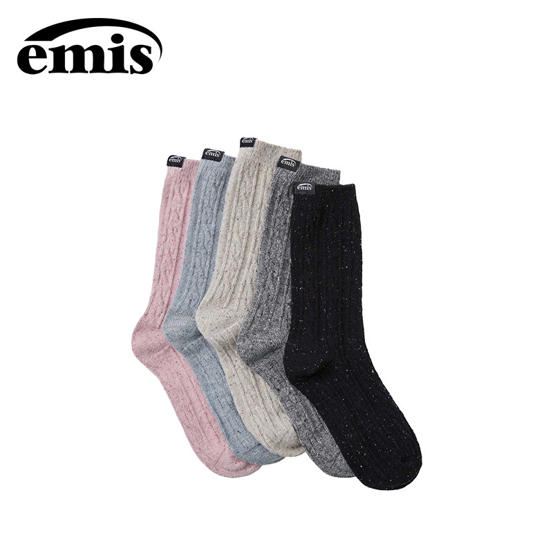 emis女式中筒袜子柔软亲肤保暖