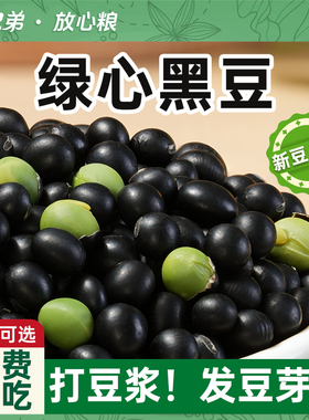 东北绿心黑豆绿芯生的新货农家自种官方旗舰店五谷杂粮打豆浆专用