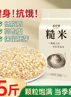 东北糙米农家2025年新米2.5kg大米粗粮米饭五谷杂粮代餐健身主食