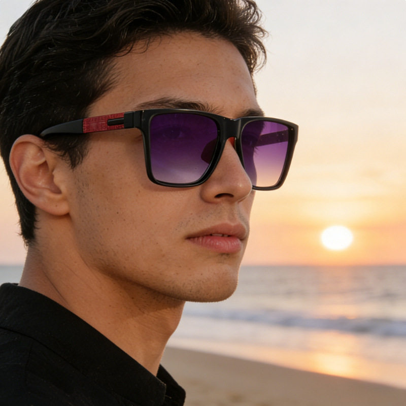 高级感男士墨镜方形复古眼镜个性太阳镜