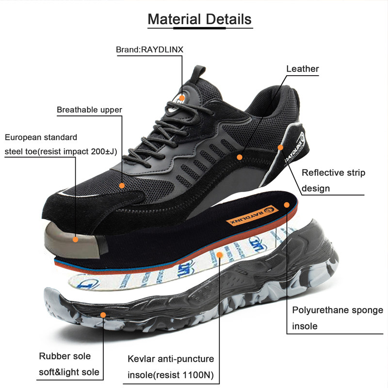 极速劳保鞋男款夏季透气舒适w耐磨防滑防砸防穿刺轻便舒适不累脚