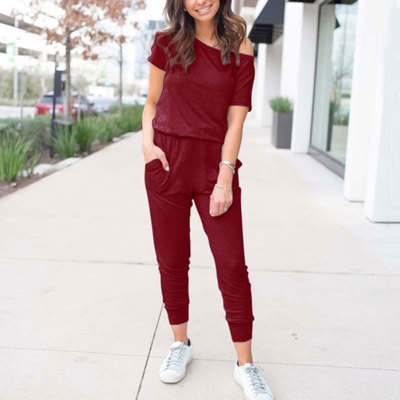 极速Long Jumpsuikt Romper Woman Off Shoulder Overalls For Wo