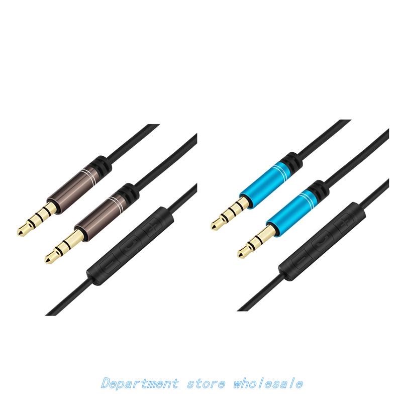 极速2Pcs 3.5mm Jack o Cable 1.2M StereIo Aux Plug Cables wit
