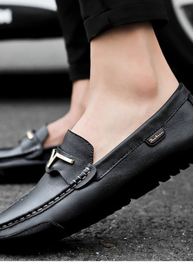 极速leather formal shoes men 2020 Design loafers MaleY low c