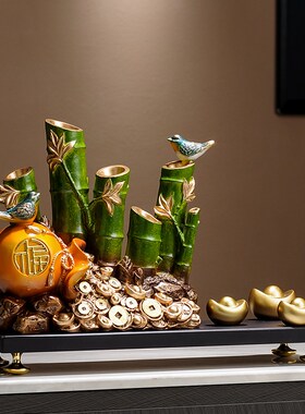 新品财富节节高升富贵竹摆件乔迁新居礼品家M居客厅玄关招财办公