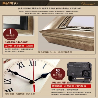 极速电表箱d画欧式餐厅竖款版带遮挡装饰时钟总闸钟表开关框盖配