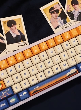 [截团防拍]恋与深空夏以昼橙蓝晨昏飞机恋原厂高度机械键盘键帽
