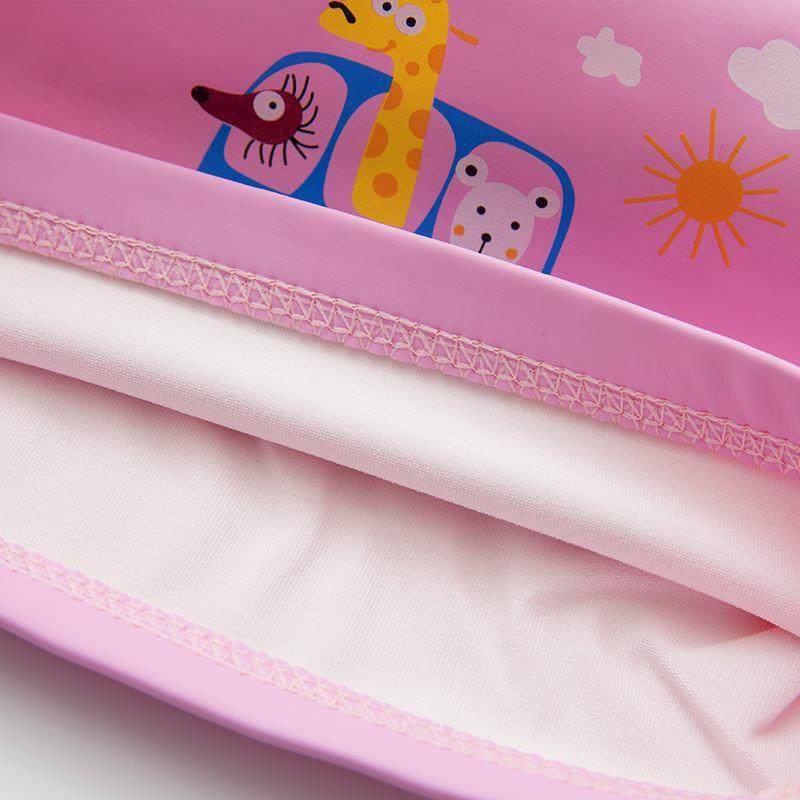 羽克儿童游泳帽男童女童卡通泳帽男孩防水PU帽子男宝宝不勒头布帽