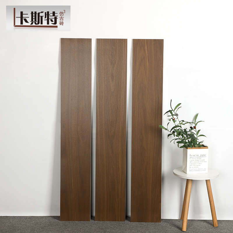 美式胡桃木卧室地板砖200x1200客餐厅防滑地砖书房咖啡店复古瓷