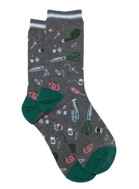 女士竹袜竹纤维抗菌防臭透气针线裁剪达人无骨对目中筒女袜THO849