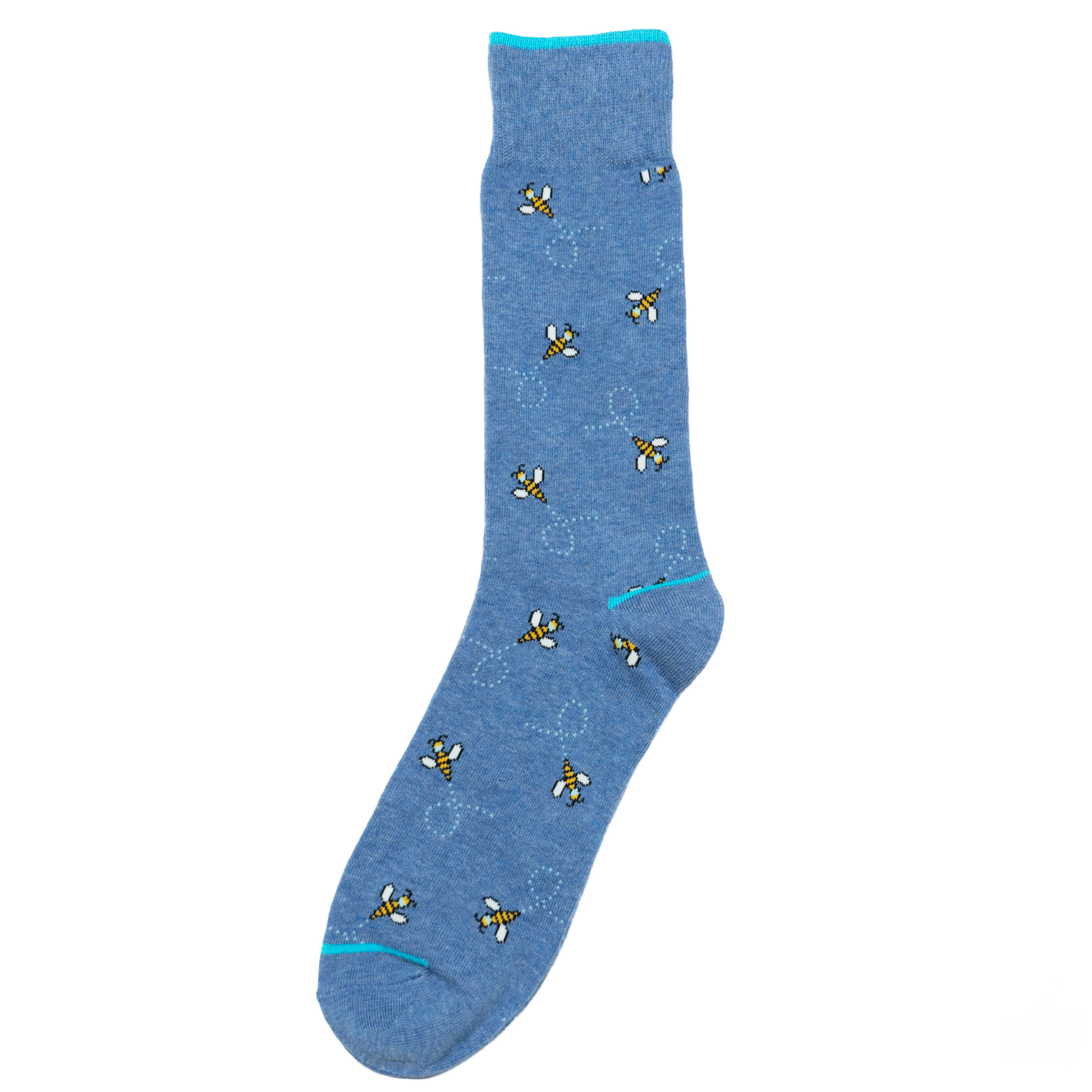 舒适棉质勤劳忙碌的小蜜蜂图案中筒男袜BL006