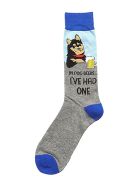 舒适棉质IN DOG BEERS I'VE HAD ONE种狗狗啤酒BEER男袜DH034