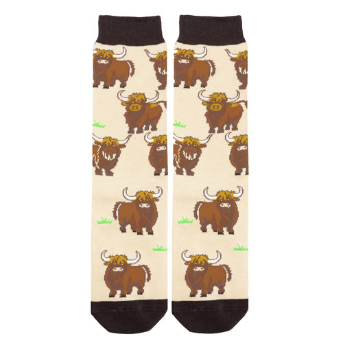 男女袜同款HIGHLAND COWS高地牛中筒袜OP