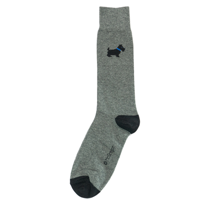 舒适棉质苏格兰梗犬SCOTCH TERRIER约克夏狗狗中筒男袜MC