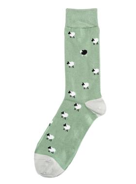 竹袜black nosed sheep萌宠瓦莱黑鼻羊黑脸羊男袜40-48码BA078