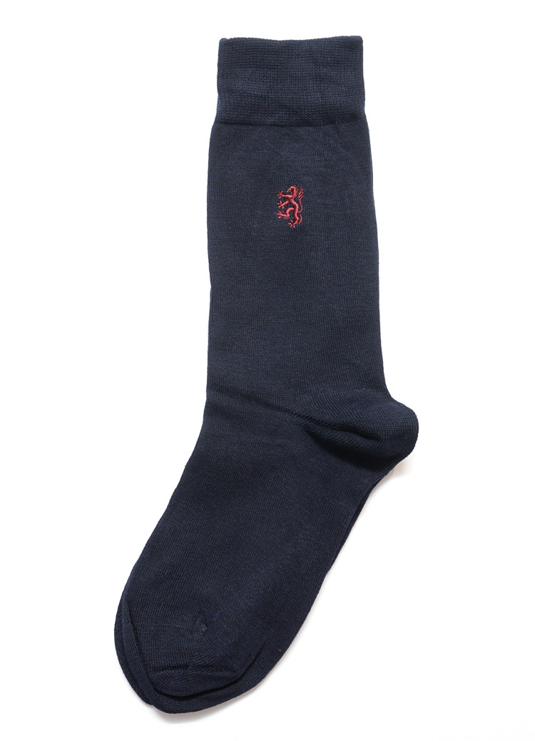 舒适竹纤维纯色抗菌防臭排湿透气无骨对目中筒商务绅士男袜p205