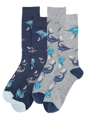 海岛风情PIMA比马棉无骨对目Marlin马林鱼旗鱼对口中筒男袜TBM