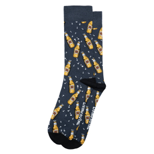 男士 极度柔软竹袜竹纤维抗菌防臭Beer啤酒中筒男袜LI